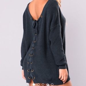 Marianna Lace up sweater
